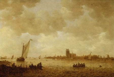 Jan josephsz van goyen View of Dordrecht Spain oil painting art